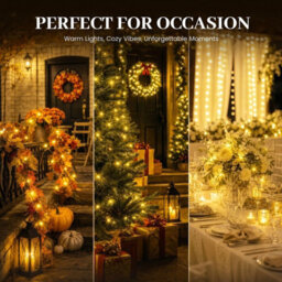Amorly 2 Pack Fairy Lights Battery Operate,3.2 Ft Rechargeable Lights Modes, Bedroom, Living Room, Yard, Camping & Party Decor Warm White - thumbnail 5