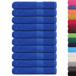 Berkfield Towels 10 Pcs Blue 100X200 Cm 360 Gsm 100% Cotton - thumbnail 2