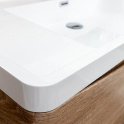 Plum&clay Eden Light Oak Floorstanding Vanity Unit With Resin Basin (W)900mm - thumbnail 6