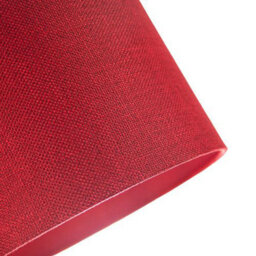 Happy Homewares Contemporary And Sleek Red Plain Natural Linen Fabric Drum Lamp Shade 60W Max - thumbnail 5