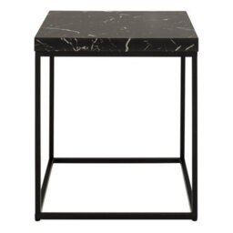 Furniture To Go Barossa Coffee Table With Black Marble Marquina Top & Black Steel Base 40Cm - thumbnail 2