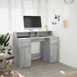 Walplus Desk With Led Lights Grey Sonoma 120X55X91 Cm Engineered Wood - thumbnail 4