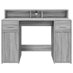 Walplus Desk With Led Lights Grey Sonoma 120X55X91 Cm Engineered Wood - thumbnail 6
