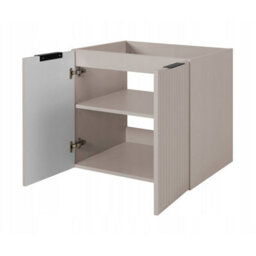 Heze Furniture Flow 2 Door Bathroom Vanity Cabinet With 2 Shelves And Basin 60Cm - Cashmere - thumbnail 3