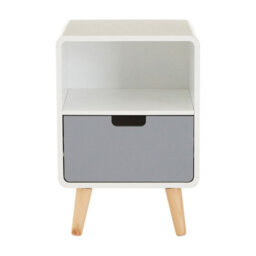 Premier Housewares Interiors By Premier Versatile 1 Drawer Cabinet, Lightweight Display Case, White  Narrow Storage Unit, Modern Bedroom Cabinet - thumbnail 1