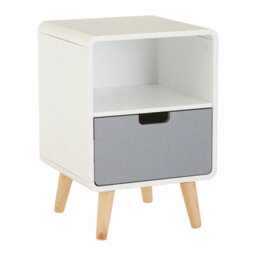 Premier Housewares Interiors By Premier Versatile 1 Drawer Cabinet, Lightweight Display Case, White  Narrow Storage Unit, Modern Bedroom Cabinet - thumbnail 2