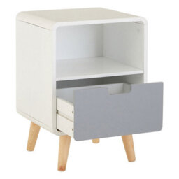 Premier Housewares Interiors By Premier Versatile 1 Drawer Cabinet, Lightweight Display Case, White  Narrow Storage Unit, Modern Bedroom Cabinet - thumbnail 5