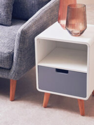 Premier Housewares Interiors By Premier Versatile 1 Drawer Cabinet, Lightweight Display Case, White  Narrow Storage Unit, Modern Bedroom Cabinet - thumbnail 9