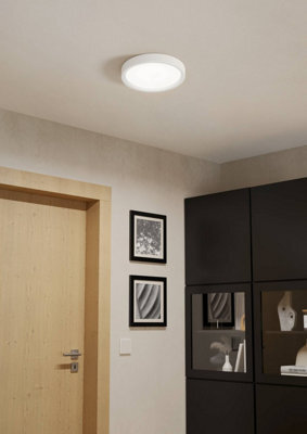 Eglo Basic Idun-E White Plastic Eco Friendly Led Flush Ceiling Light - image 1