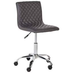 Beliani Desk Chair Orlando Faux Leather Dark Grey