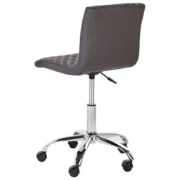 Beliani Desk Chair Orlando Faux Leather Dark Grey - thumbnail 6