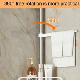 Title: 4 Tier Telescopic Bathroom Corner Shower Shelf Rack - thumbnail 3