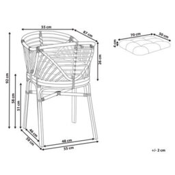 Beliani Bassinet Rattan Gruissan 50 X 70 Cm Natural - thumbnail 3
