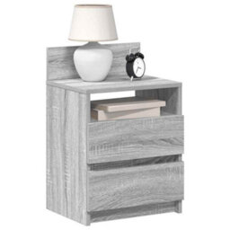 Berkfield Bedside Cabinets 2 Pcs With 2 Drawers Grey Sonoma 40X33X60 Cm - thumbnail 1