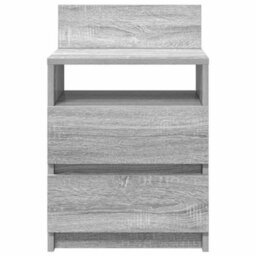 Berkfield Bedside Cabinets 2 Pcs With 2 Drawers Grey Sonoma 40X33X60 Cm - thumbnail 4