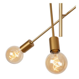 Lucide Lester - Flush Ceiling Light - 6Xe27 - Matt Gold / Brass - thumbnail 5