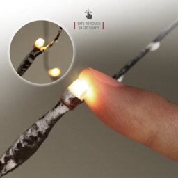 Netta 2Ft Twig Birch Tree With Pre-Lit With 24 Warm White Leds - Battery Powered - Brown - thumbnail 5