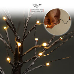 Netta 2Ft Twig Birch Tree With Pre-Lit With 24 Warm White Leds - Battery Powered - Brown - thumbnail 4