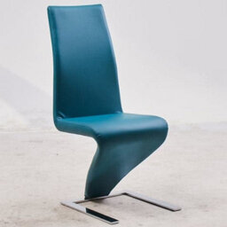 Furniture In Fashion Jet Large Clear Glass Dining Table With 6 Demi Z Teal Chairs - thumbnail 3