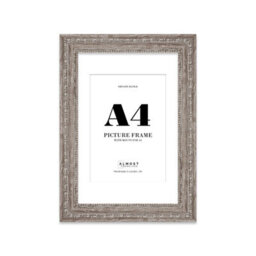 A4 Walnut Ornate Picture Frame (29.7 X 21Cm) With Mount For A5 Poster, Photo, Artwork, Gallery Wall Or Print - thumbnail 1