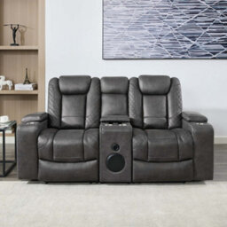 More4Homes Ashton 2 Seater Fabric Auto Recliner Sofa With Concole Grey - thumbnail 7