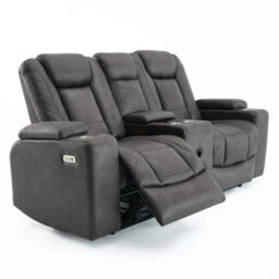 More4Homes Ashton 2 Seater Fabric Auto Recliner Sofa With Concole Grey - thumbnail 3