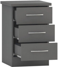 Seconique Nevada 4 Door 2 Drawer Mirrored Wardrobe Set 3D Grey 2 Man Del - thumbnail 9