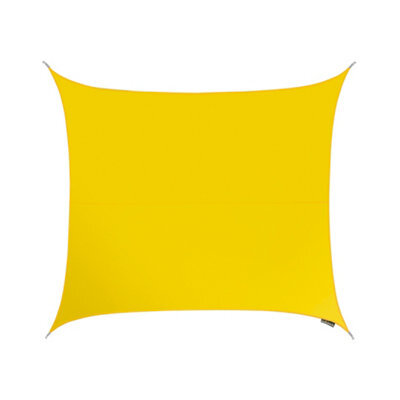 Kookaburra 2M Square Water Resistant Yellow Garden Patio Sun Shade Sail Canopy 96.5% Uv Block With Free Rope - image 1