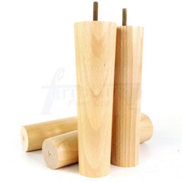 L&F Turned Wood Legs Natural 230mm High Set Of 4 Replacement Furniture Bun Feet Settee Chairs Sofas Footstools M8 Pkc148 - thumbnail 4