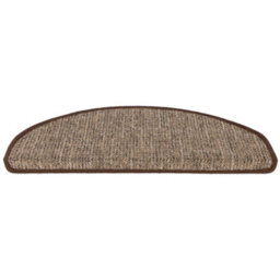Floordirekt Alto Self Adhesive Edged Carpet Stair Tread Mat For Indoor Stairs Semicircular Brown 23.5 X 65 Cm - thumbnail 4