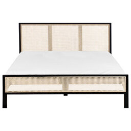 Beliani Bed Pine Wood Salernas 160 X 200 Cm (Eu King Size) Black - thumbnail 4