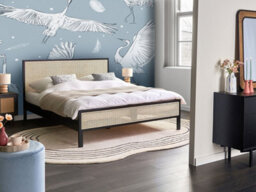 Beliani Bed Pine Wood Salernas 160 X 200 Cm (Eu King Size) Black - thumbnail 2