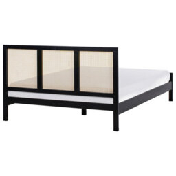 Beliani Bed Pine Wood Salernas 160 X 200 Cm (Eu King Size) Black - thumbnail 5