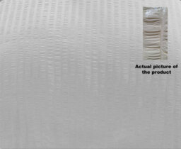 TheWhiteWater Limited Duvet Cover Set Seersucker Single/double/king/super King Bedding Set - Duvet Cover + Matching Pillowcase - Cream - thumbnail 3