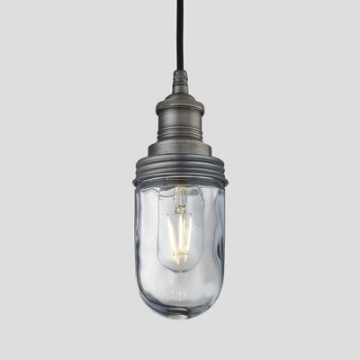 Industville Brooklyn Outdoor & Bathroom Pendant, Pewter Holder, Pewter Ring - image 1