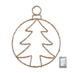 Samuel Alexander 49Cm Battery Powered Light Up Gold Christmas Tree Ball With Twinkling Leds - thumbnail 8
