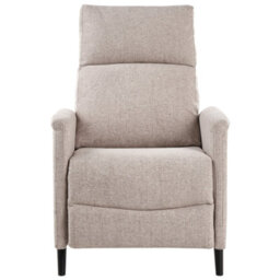 Beliani Recliner Chair Selvik With Footrest Fabric Taupe - thumbnail 5