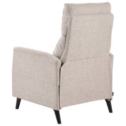 Beliani Recliner Chair Selvik With Footrest Fabric Taupe - thumbnail 6