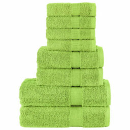 Berkfield 8 Piece Premium Towel Set Solund Apple Green 600 Gsm