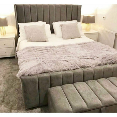 Stratus Interiors Oulton Wing Back Panelled Bed Frame - Add Professional Assembly & Delivery- Super King - Gas Lift Ottoman Storage Type - image 1