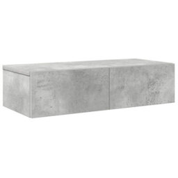 Berkfield Wall Shelf With Drawers Concrete Grey 60X26.5X15 Cm Engineered Wood - thumbnail 2