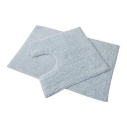 Blue Canyon 2-Piece Cotton Bath & Pedestal Mat Set Soft Highly Absorbent Quick-Dry Elegant Bathroom Rugs Non-Slip Machine Washable - thumbnail 1