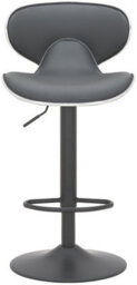 Lamboro Carcaso Single Kitchen Bar Stool, Matt Black Footrest, Adjustable Swivel Gas Lift, Breakfast Bar & Home Barstool, Charcoal Grey - thumbnail 3