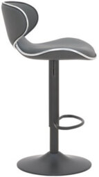 Lamboro Carcaso Single Kitchen Bar Stool, Matt Black Footrest, Adjustable Swivel Gas Lift, Breakfast Bar & Home Barstool, Charcoal Grey - thumbnail 2