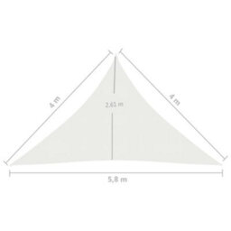 Berkfield Sunshade Sail 160 G/m2 White 4X4X5.8 M Hdpe - thumbnail 6