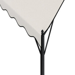 Breeins Beige Outdoor Garden Metal Arched Pergola With Canopy 10X10Ft - thumbnail 6
