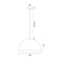 Luminosa Lighting Luminosa Bonita Dome Pendant Ceiling Light Gold - thumbnail 3