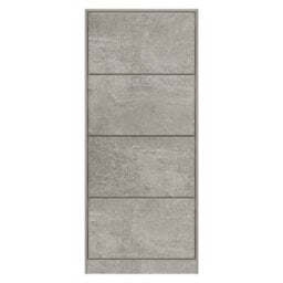 Berkfield Shoe Cabinet Concrete Grey 63X24X147 Cm Engineered Wood - thumbnail 4