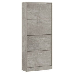 Berkfield Shoe Cabinet Concrete Grey 63X24X147 Cm Engineered Wood - thumbnail 3