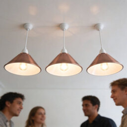 Industrial Metal Lamp Shade 22Cm X 8Cm Vintage Copper Cone Pendant Light Cover, Modern Retro Easy Fit Ceiling Shade - thumbnail 3